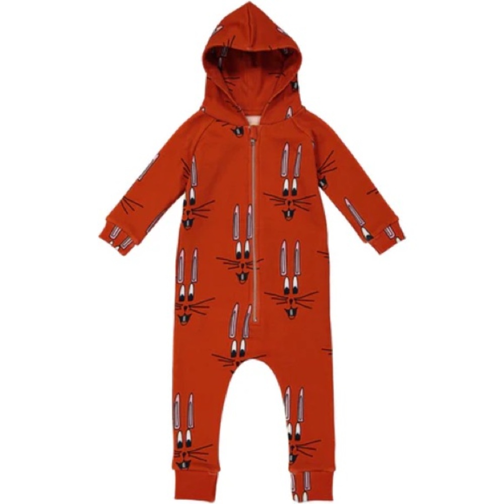 Hugo Loves Tiki Red Bunny Jumpsuit NWT